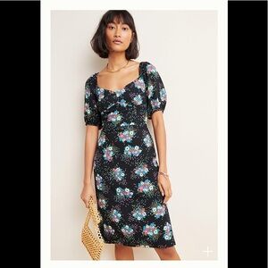 anthropologie black dress with flowers Maeve-Anthropologie Size 6-S Women's Black-Multi Floral Shift Dress   Treasures Upscale Consignment